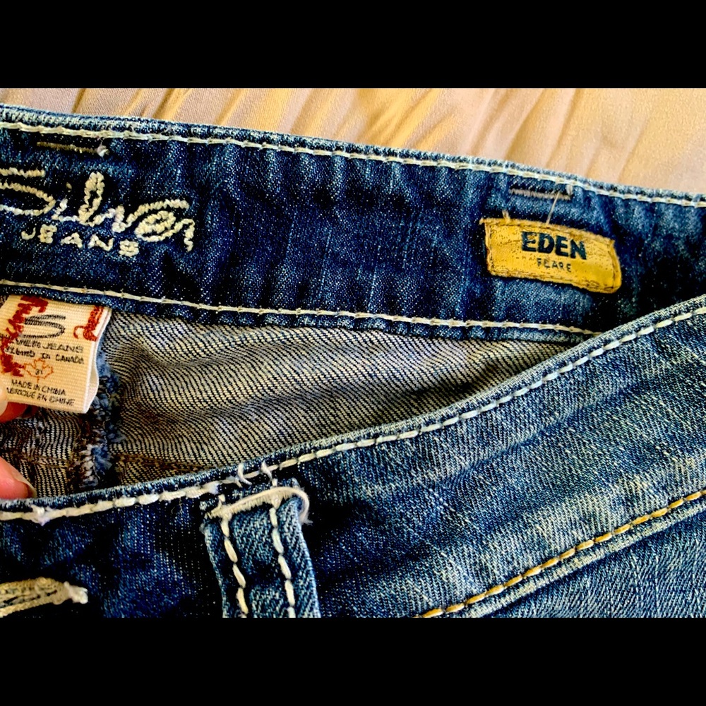 Silver Flare Jeans